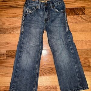 Wrangler 20x Kids Blue Jeans with Embroidered Details